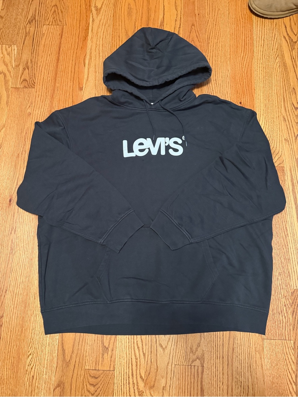 Levi's Black Pullover Hoodie with White Logo